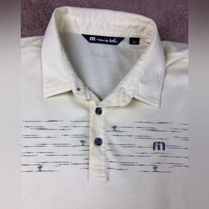 Travis Matthew Pale Yellow Short Sleeve Polo Size Large